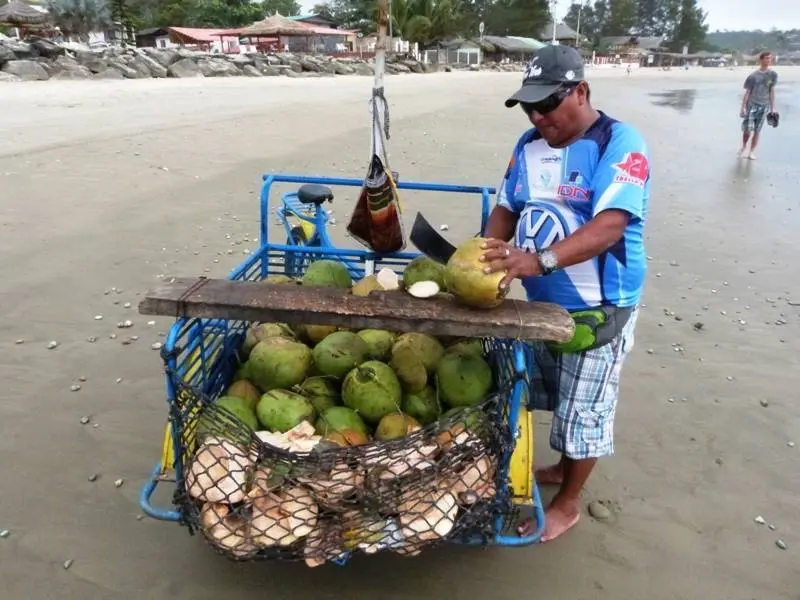 Vendiendo cocos