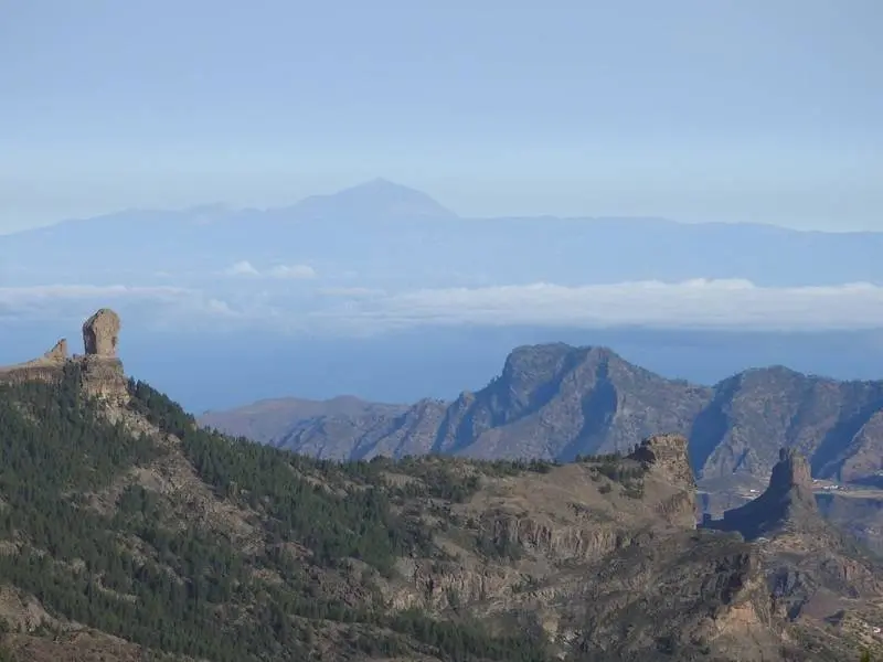 El Roque Nublo y el Teide