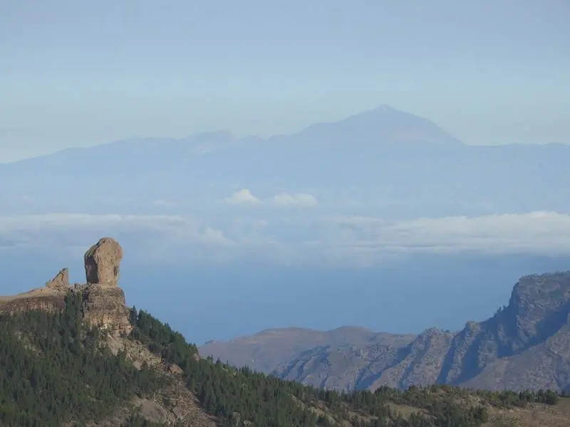 El Roque Nublo y el Teide
