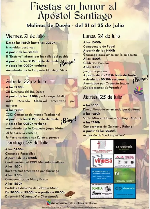 Cartel fiestas Molinos de Duero