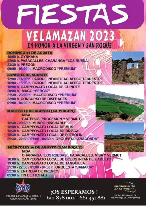 Fiestas en Velamaz&aacute;n