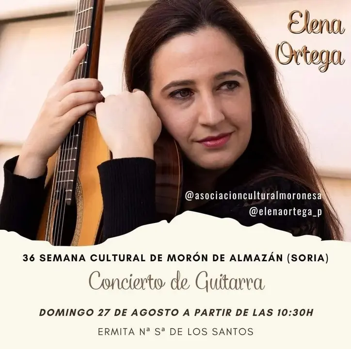 Concierto de guitarra de Elena Ortega en Mor&oacute;n de Almaz&aacute;n