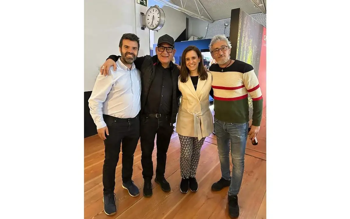 Ignacio Lafuente y Silvia Herrero, de CO2 GESTI&Oacute;N, con Jos&eacute; Corbacho y David Fern&aacute;ndez.