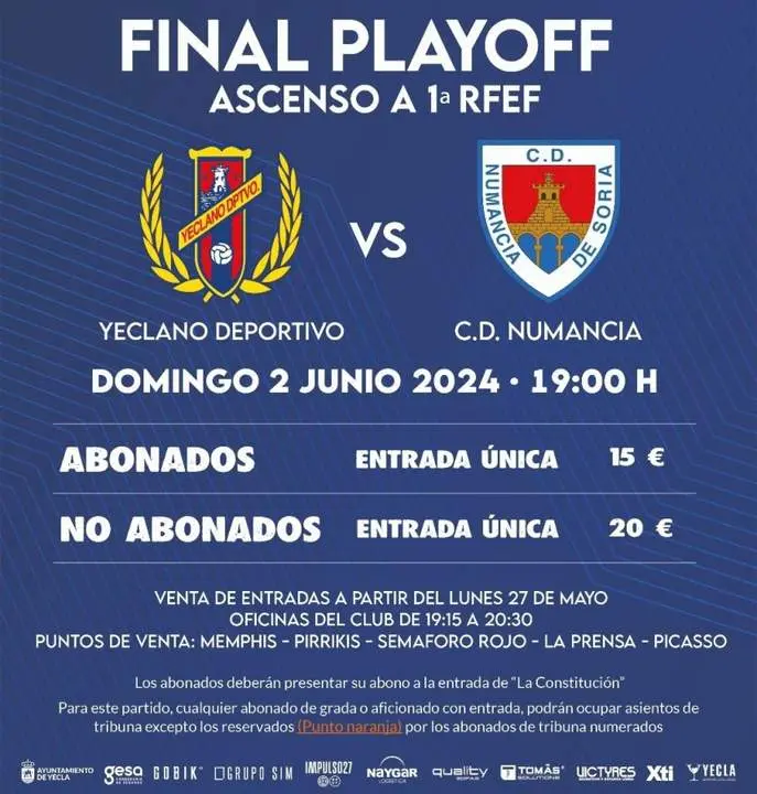 Entradas Yeclano Numancia