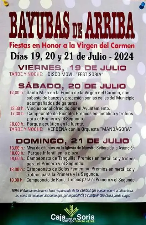 Fiestas en Bayubas de Arriba
