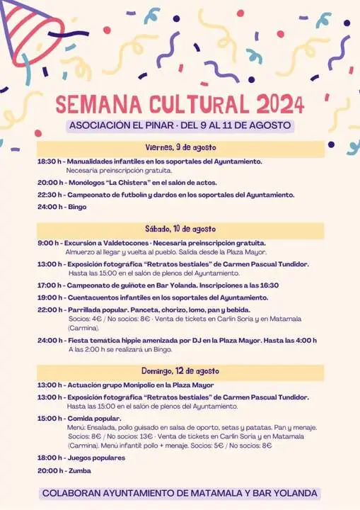 Semana Cultural en Matamala de Almaz&aacute;n