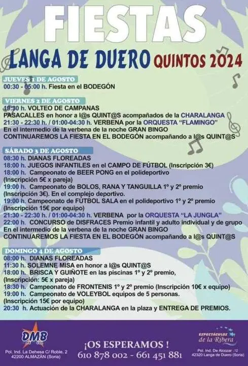 Fiestas de los Quintos en Langa de Duero