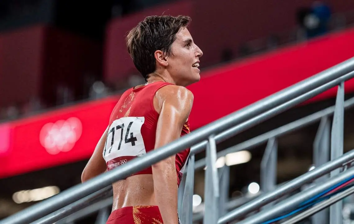 Marta P&eacute;rez, dorsal 1774 en Tokio. Foto Sportmedia