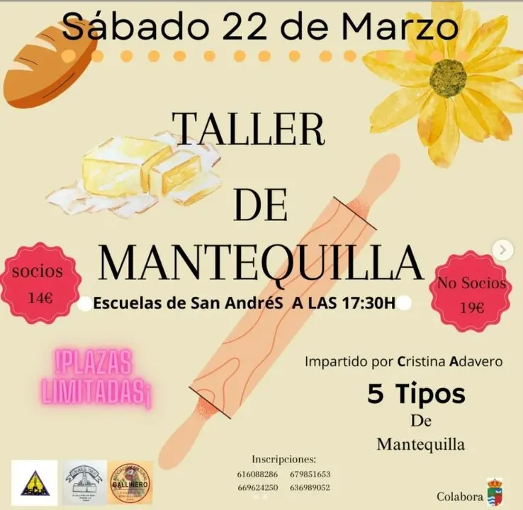 Curso de 5 tipos de mantequilla