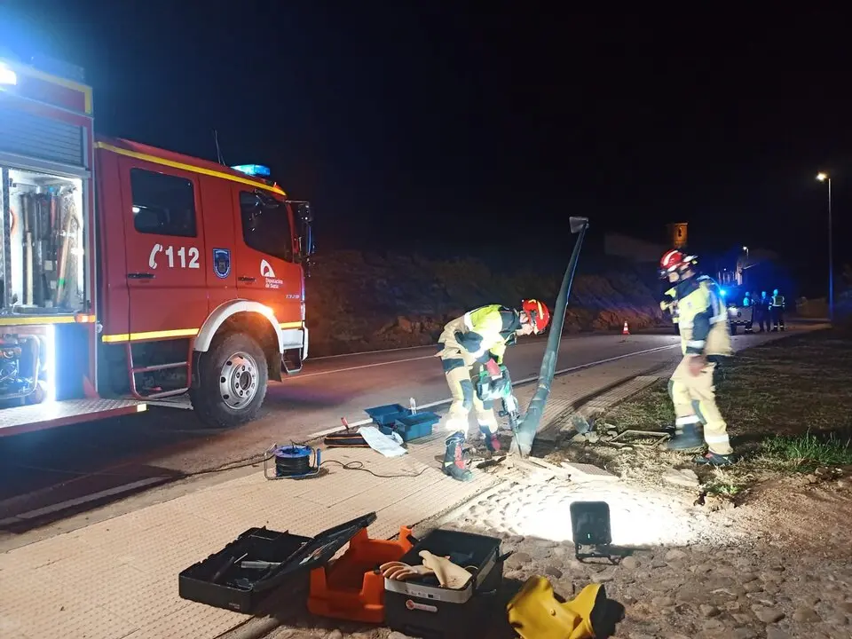 Bomberos accidente