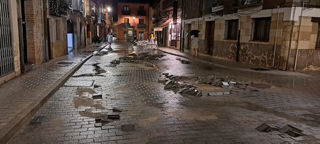 Destrozos en El Burgo de Osma