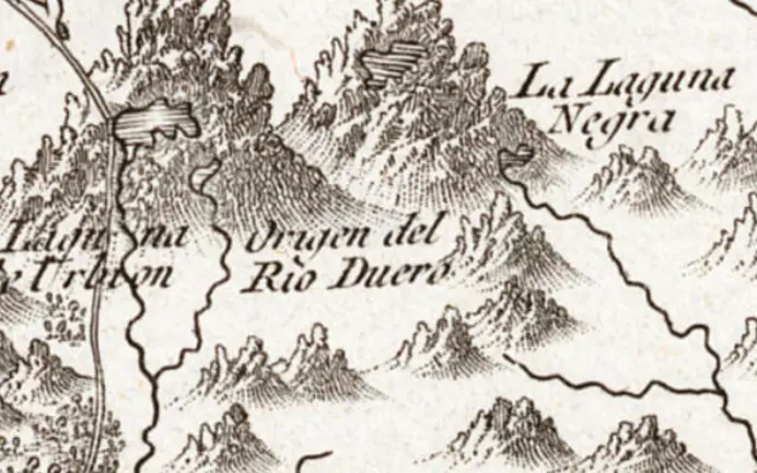 Mapa de Soria de 1783. Laguna Negra