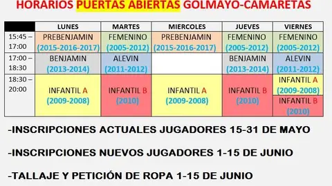 Jornada de puertas abiertas en el Golmayo-Camaretas