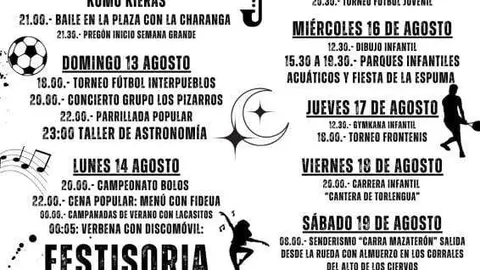 La Semana Grande de Torlengua cumple 14 ediciones
