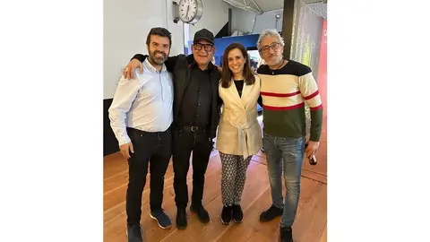 Ignacio Lafuente y Silvia Herrero, de CO2 GESTI&Oacute;N, con Jos&eacute; Corbacho y David Fern&aacute;ndez.