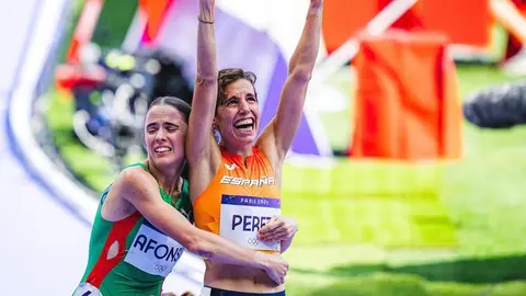 Salom&eacute; Afonso y Marta P&eacute;rez celebran el pase a semifinales. VSM Photoevents