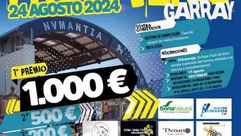 Cartel Torneo Frontenis Garray 2024