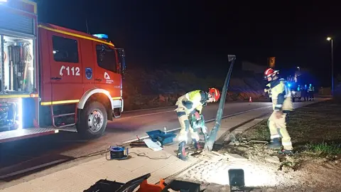 Bomberos accidente