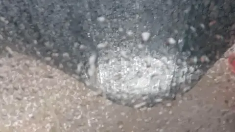 Curiosa granizada en Abejar
