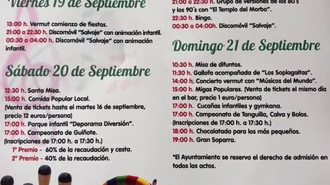 Fiestas en Santa Mar&iacute;a del Prado