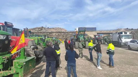 Llegada de la tractorada a Langa de Duero