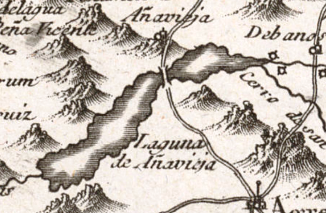 Mapa de Soria de 1783. Laguna de Añavieja