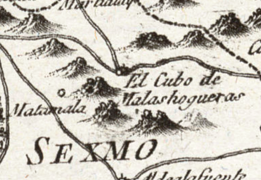 Mapa de Soria de 1783. El Cubo de Malas Hogueras