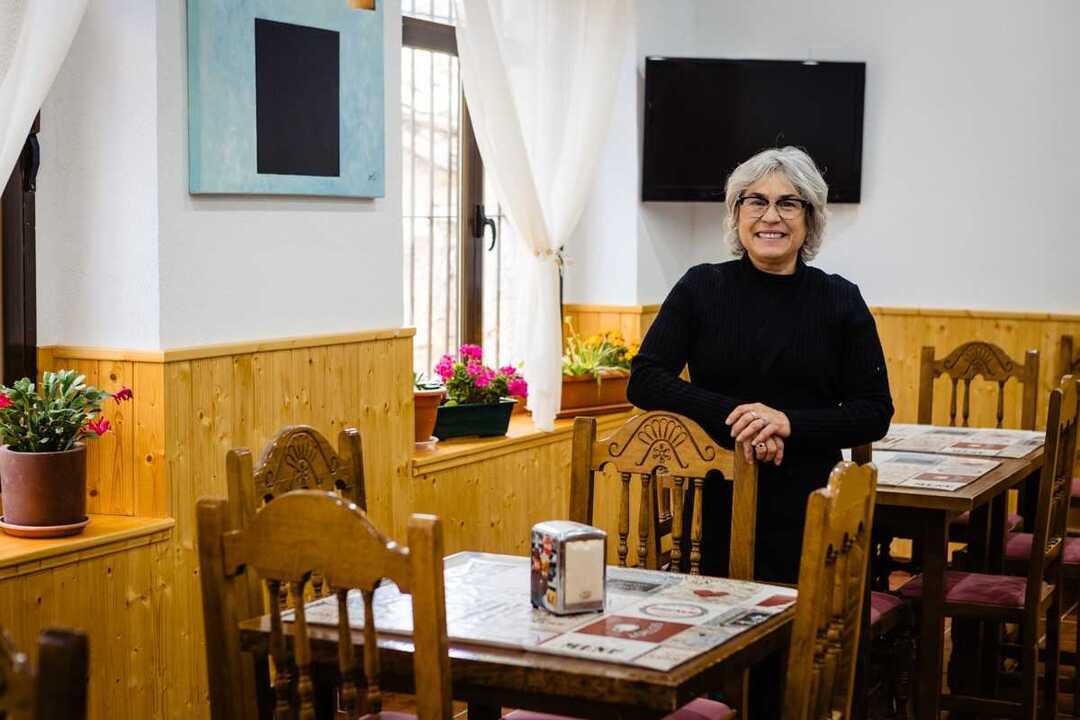 Patricia, en el comedor